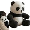 Panda Stuffed Doll Realistic Tabletop Pandas Plush Toy  Stuffed Animal Doll Collectible Decoration Emotional Soothing Companion
