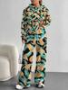 European And American Autumn And Winter Casual Long-Sleeved Suit Women'S Hooded Sweater Trousers Two-Piece Set Retro Elements