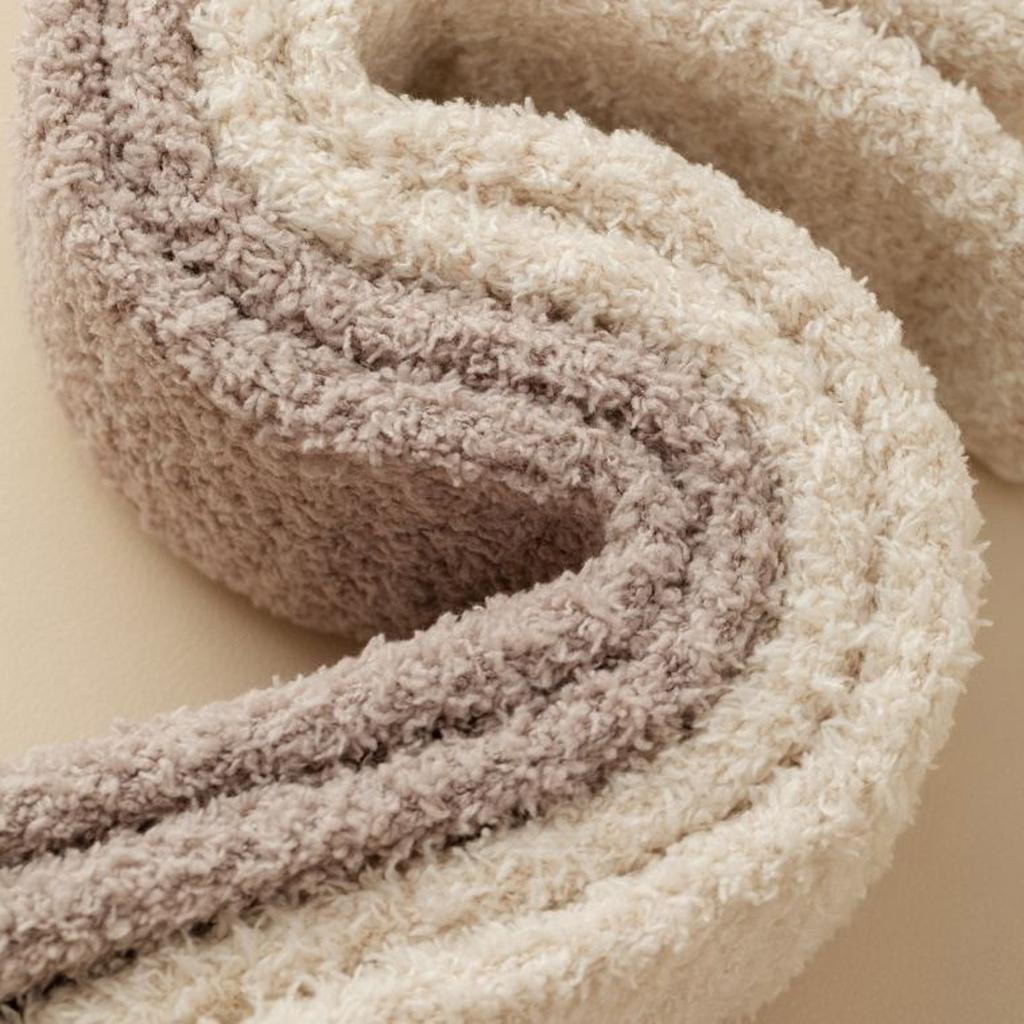 Женские зимние чулки цвета кораллового бархата, очень толстые, для сна дома, выше колена