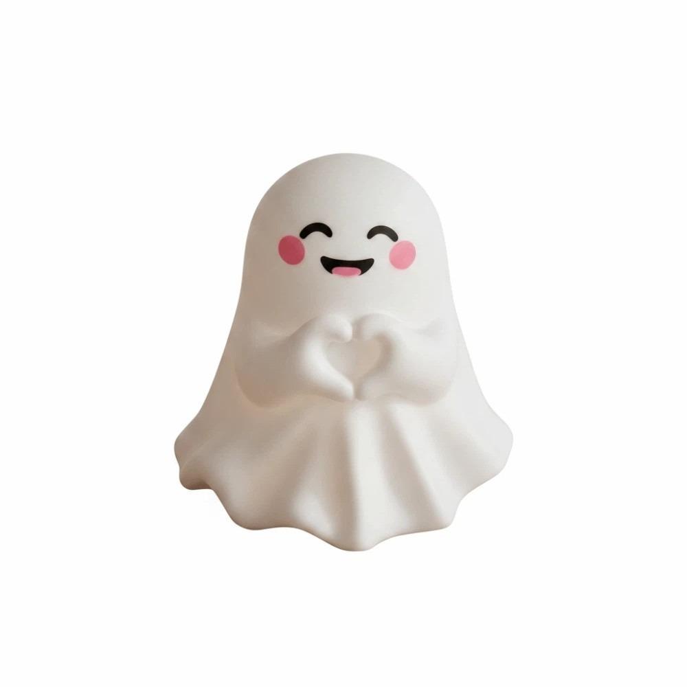 Mini Size Cute Ghost Figurine Cute Expressions Ghost Pen Holder Mini Desk Ornament Bedroom Decor