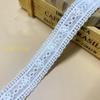 Newest 4meter/lot 2cm/2.7cm/3cm/3.5cm Wide Good Quality Off White Cotton Embroidered Plum Floral Lace Material Small Wide Trims