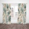 2 шт. - Шторы из полиэстера с рисунком свежих пальмовых листьев, шторы с кулиской 42 * 84, украшение для спальни, гостиной, семейной комнаты