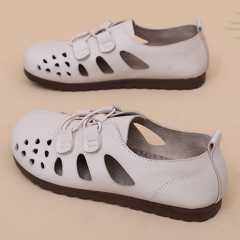 Босоножки с вырезами для женской летней коллекции Модная и универсальная повседневная обувь Дышащая и удобная в носке