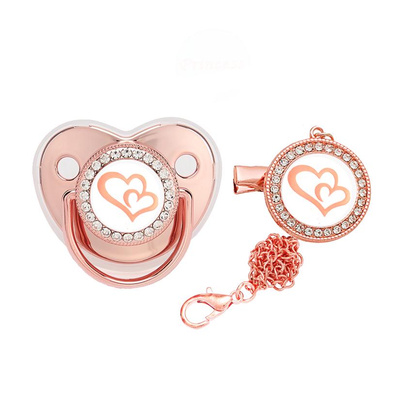 New Baby Rhinestone Pacifier with Dust Cover In Stock