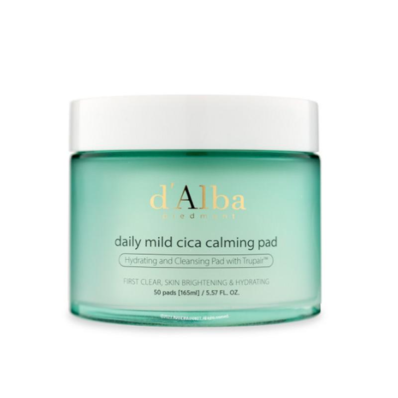 d'Alba Daily Mild Cica Calming Pad 50 подушечек - увлажняющая и очищающая подушечка (2 варианта)