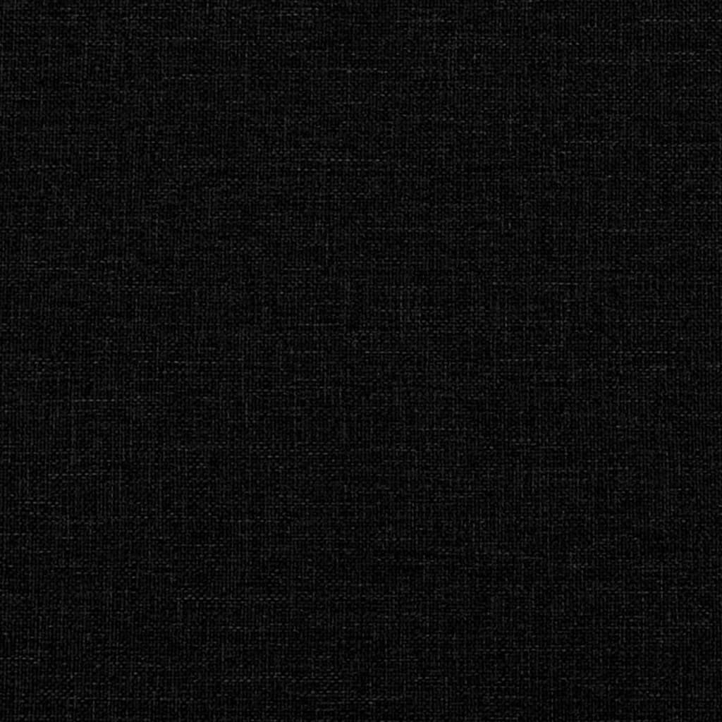 Box Spring Bed with Mattress Black 200x200 cm Fabric