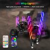 30cm/1ft Remote Control LED Whip Lights Colorful Flagpole Antenna Whips for UTV ATV Off Road Truck Sand Buggy Dune RZR #469415