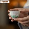 2 шт./лот Ручная роспись Цветок ириса Чашка для чая Японская пиала для чая Милая чашка Чашка для дегустации аромата Цзяньчжань Мастер-чашки Набор для чая 40 мл