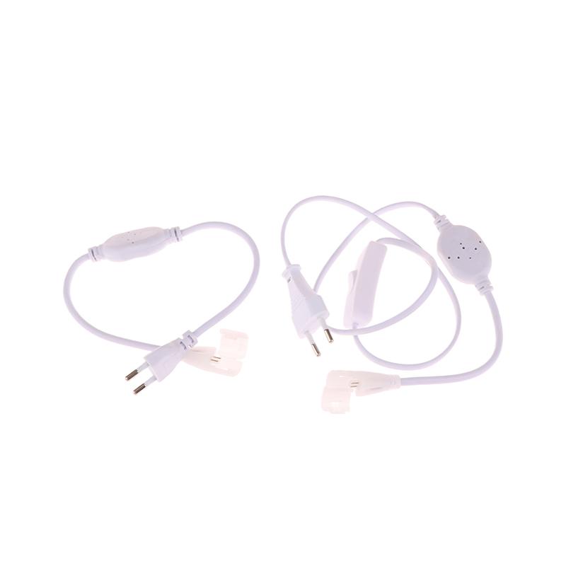 Вилка европейского стандарта для светодиодной ленты Cob 220 В, блок питания, быстрый разъем с кнопочным переключателем, кабель для ленты Cob IP67 10 мм