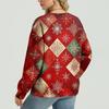 Women's Casual And Fashionable Christmas Print Long-Sleeved Top