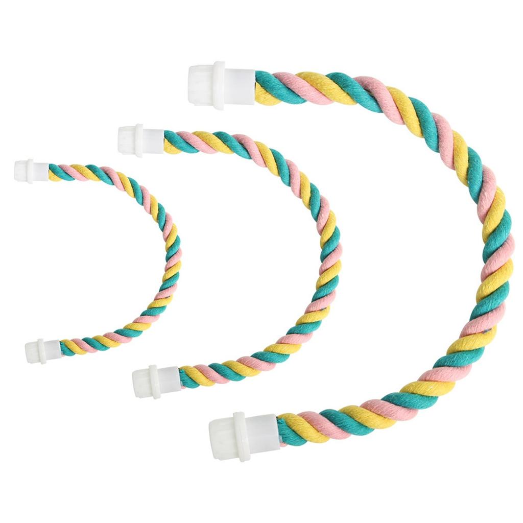 Bird Hemp Rope Swing, Bird Cage Stand Pole Accessories, Grinding Standing Climbing For Parrot, Parakeet, Budgies, Lovebirds