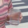330 мл/380 мл Бокал для вина с вертикальными полосками Прозрачный Стаканы для латте и айс-кофе Посуда Кружка для сока Чашка для чая холодного заваривания Бокал для пива