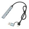 Type C Hub 4 Ports 5Gbps Aluminium Alloy Plug and Play Space Gray USB 3.0 Docking Station for Desktop Laptop PC