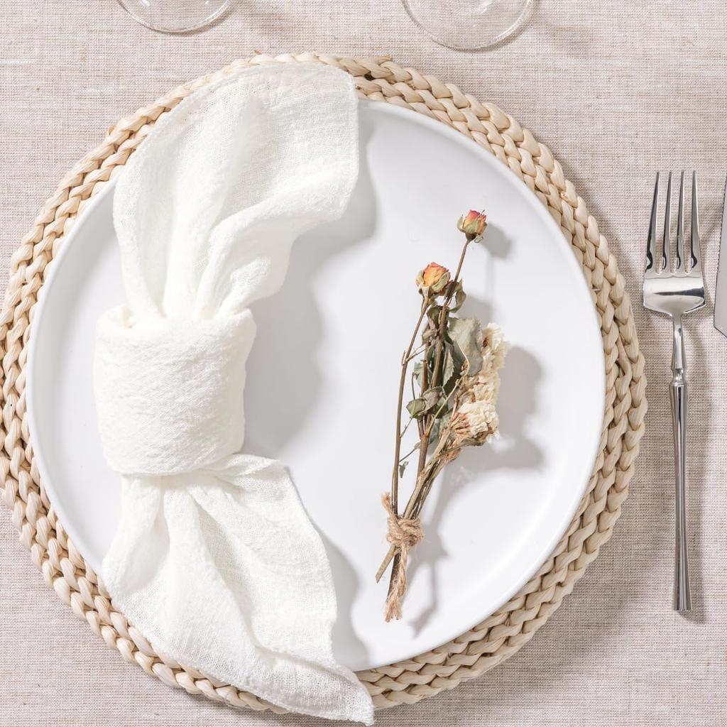 10 шт., Салфетки из хлопчатобумажной ткани 30x30 см, Салфетки из ткани ручной работы однотонные, Нежные салфетки из ткани ручной работы для ужинов, вечеринок