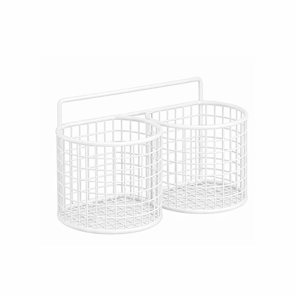 1/2/3 Grids Wall Mounted Storage Basket Large Capacity Comb Storage Bucket Kitchen Shelf  Bathroom