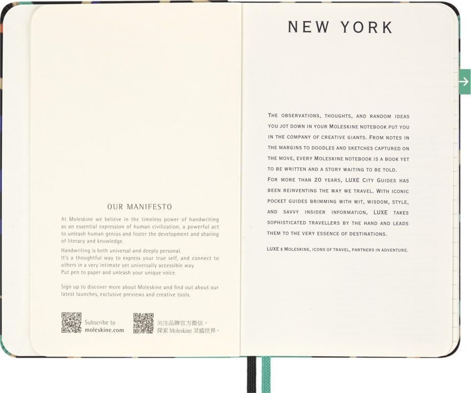 Блокнот Moleskine LUXE x Moleskine New York City, Твердая обложка, Карманный формат, В линейку, CNLCNY