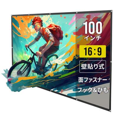 Экран для проектора Sanwa Direct 100 дюймов, настенный, 16:9, Матовый, 100-PRS022