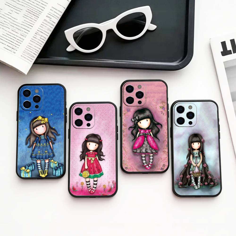 L-Lovely S-Santoro G-Gorjuss Series Phone Case Silicone Soft For IPhone 17 16 15 14 13 12 11 X XR Plus Pro Max Plus