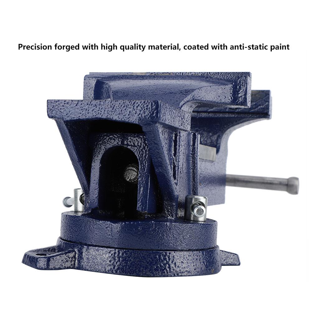 5 Bench Vise 360 Degrees Swivel Base Heavy Duty Tabletop Clamp with Anvil