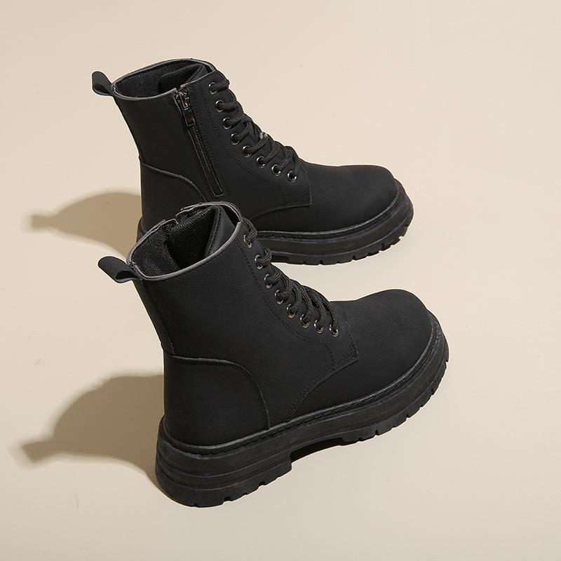 Ins модные ботинки Martin женские 2024 осень новые британские студенческие короткие ботинки на платформе универсальные локомотивные ботинки из ревеня 2627