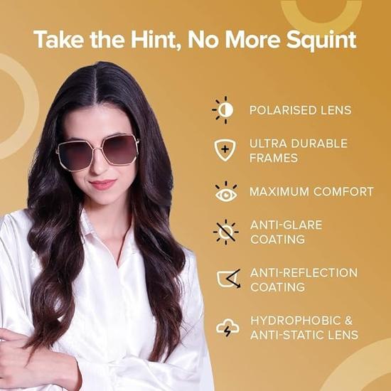 Intellilens Round Polarized & UV Protected Sunglasses For Men & Women| Goggles for Men & Women