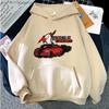 Anime Initial D Hoodie Muscle Car Automotive Graphic Sweatshirts Streetwear Women Men Clothing Long Sleeve Clothes