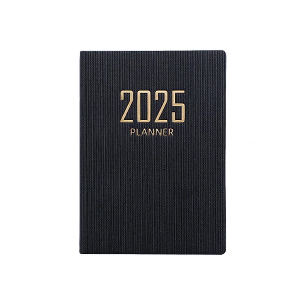 A7 Thick Paper Notebook Faux Leather Cover No Ink Bleeding 2025 Planner Ink-resistant Paper Planner