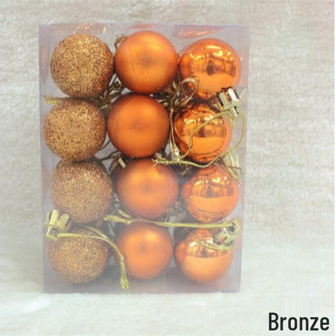 In Stock: 24-Piece Set of 3cm Shiny Christmas Tree Decoration Balls