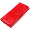 Patent Women's Wallet Made of Genuine Textured Leather CANPELLINI Wallet 21609 Red