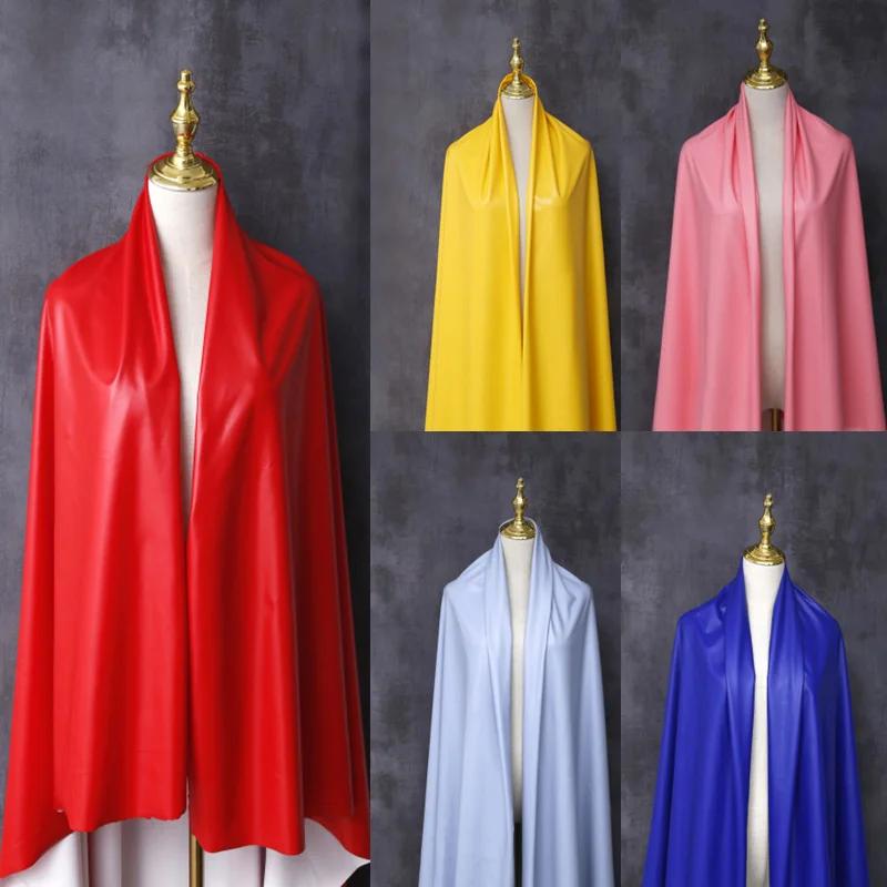 1/2/3/5M Matte Soft Leather Fabric Elastic 4-Way Stretch Faux PU Fabrics For Dress Clothes Upholstery  DIY Sewing Accessories
