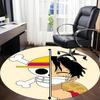 1 шт. One Piece Monkey D. Круглый ковер для офиса Луффи, под офисные стулья, спальня, гостиная, декор для дома a1022154