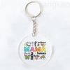 Intelligent Loving Brave Mother Spanish Print Keychain Circle Chain Acrylic Keyring Holiday Birthday Mother's Day Gift for Mama