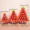 Mini Wood Christmas Tree Decoration Gift Cute Home Desktop Office Decor Party DIY Gift New-Year Children Present