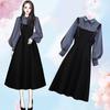 Two-piece Single/large Size Women's Spring  Autumn Suit Women's Fashion Shirt Covering Belly Slimming Dress Women