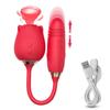 Thrusting Rose-Toy Dildo Vibrator for Women Clitoris Sucker Stimulator Tongue Licking Adults Goods Sucking Sex Toys Female