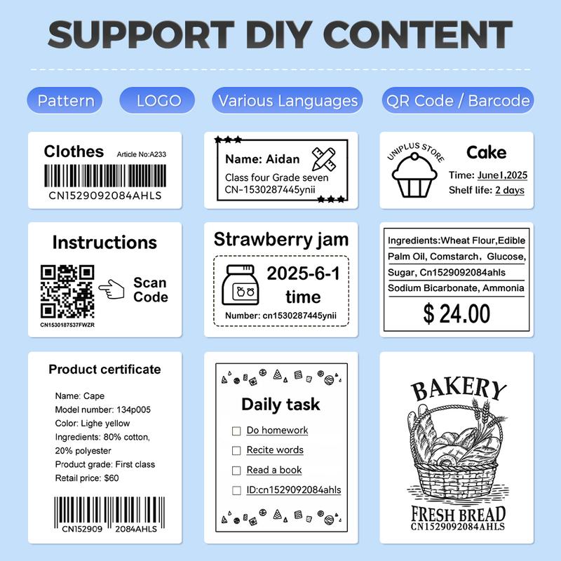 1PK Label Sticker for Marklife X2 Label Printer Waterproof Self-adhesive Thermal Roll Paper for Marklife X2 Portable Printer