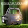 High Power Flashlights Rechargeable Camping Work Light Multi Functional Portable Light Solar+Type C Charging for Hiking Fishing