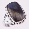 Natural Labradorite Gemstone Handmade 925 Solid Sterling Silver Ring Size 7 U5G08