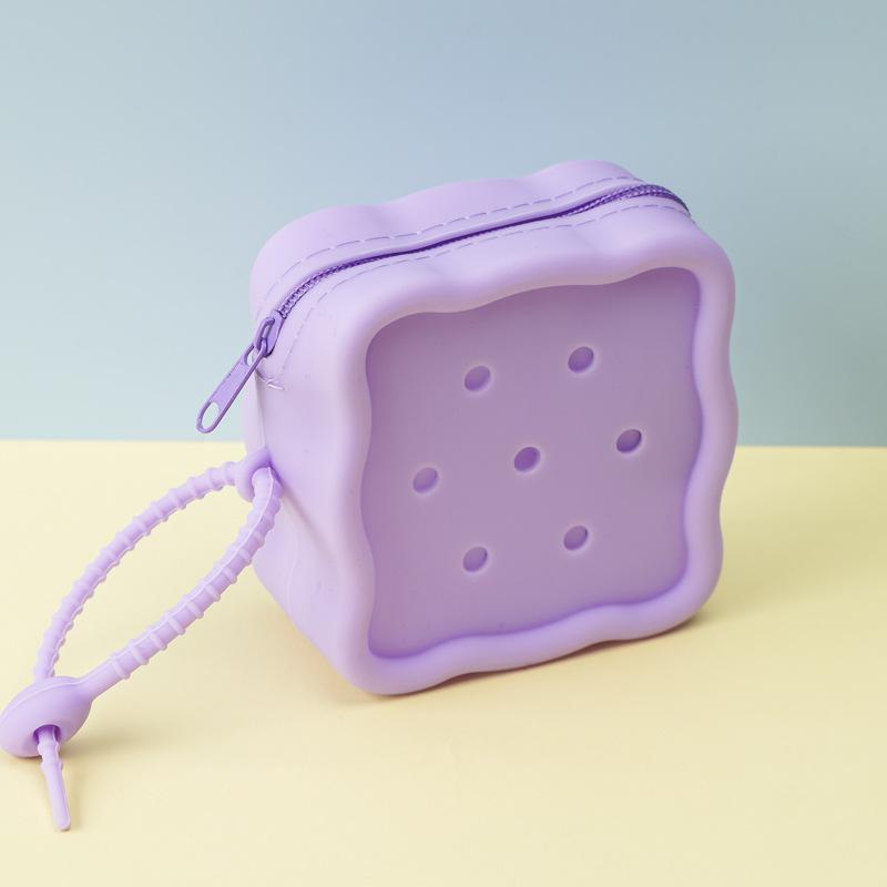 N$ Cute Colorful Silicone Tote Bag DIY Hole Design Soft Waterproof For Kids Outdoor Play Daily Use