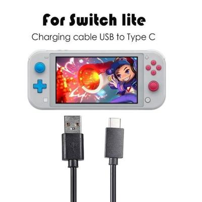 1 м USB-кабель для зарядного устройства, линия питания, линия передачи данных для игровой консоли Nintendo Switch/Switch Lite, тип C, быстрая зарядка F