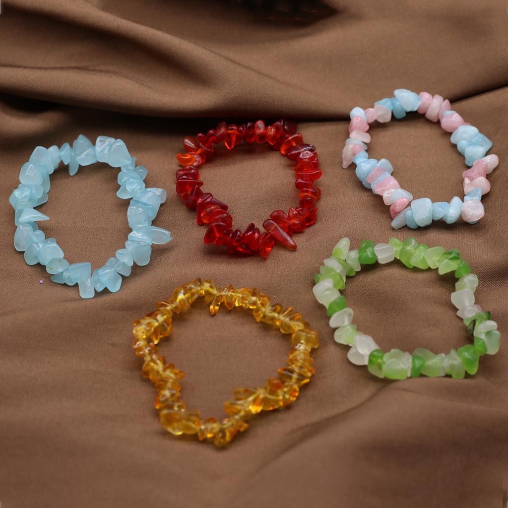 Новый стиль, женский браслет из натурального камня, аквамарин/зеленые агаты, гравийный браслет для женщин, цепочка для подарков на день рождения, 18 см