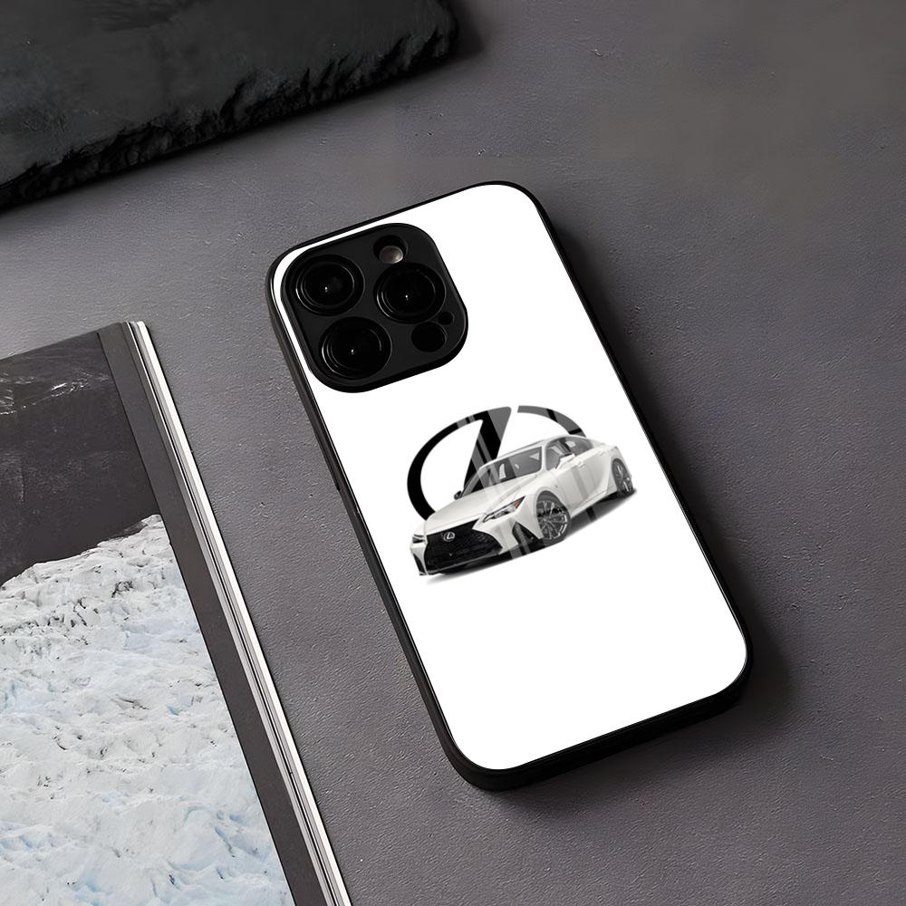 Luxury L-Lexus-S Phone Case For IPhone 17 Air 16 E Pro Max 15 14 13 Mini 12 Pro 11 Max Plus Black Glass CoverKZ1