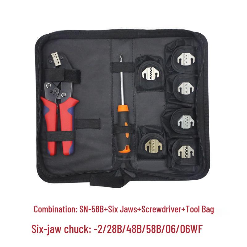 Набор кримпера с храповым механизмом SN-58B с несколькими вариантами губок