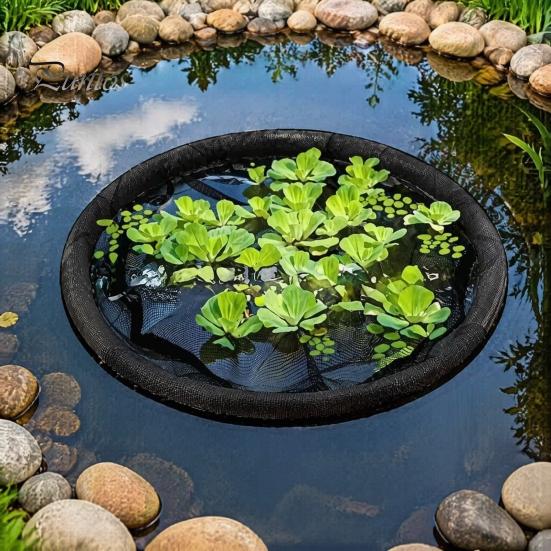 Защитное кольцо для водных растений, Плавучий горшок для пруда, Сеть-барьер для рыб, Защитное устройство, Островок 18" для растений, Кольцо 24" 31", Сетчатый, Садовые пруды,