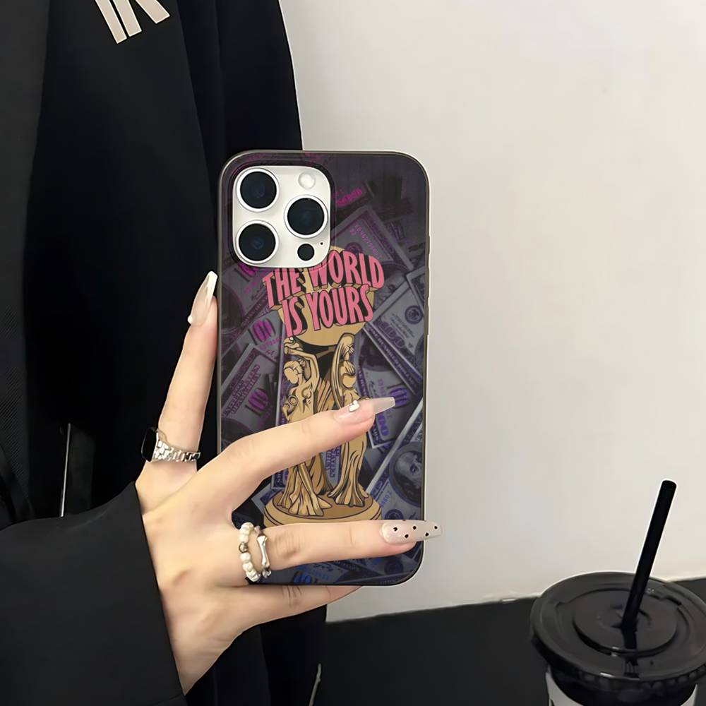 Retro Classic S-ScarfaceS Movie Phone Case For IPhone 11 12 13 14 15 16 17 Pro Max PLUS Pro Wave Corrugated Silicone Case