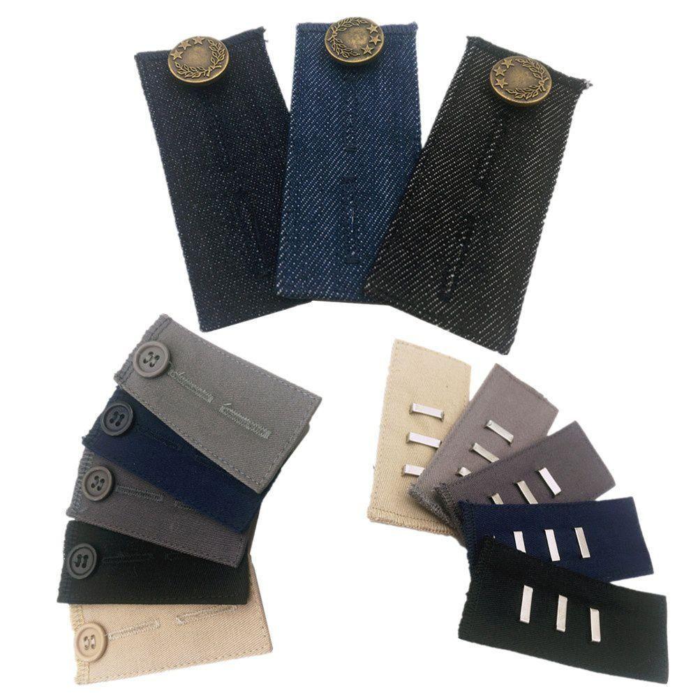 2PCS Unisex Maternity Garment Accessories Skirts Waist Band Hooks Button Pant Extender Belt