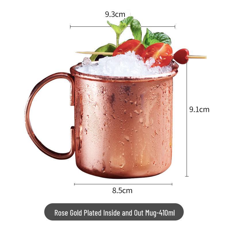 Медная кружка для Moscow Mule, нержавеющая сталь 304, чеканный дизайн, бокал для вина и коктейлей