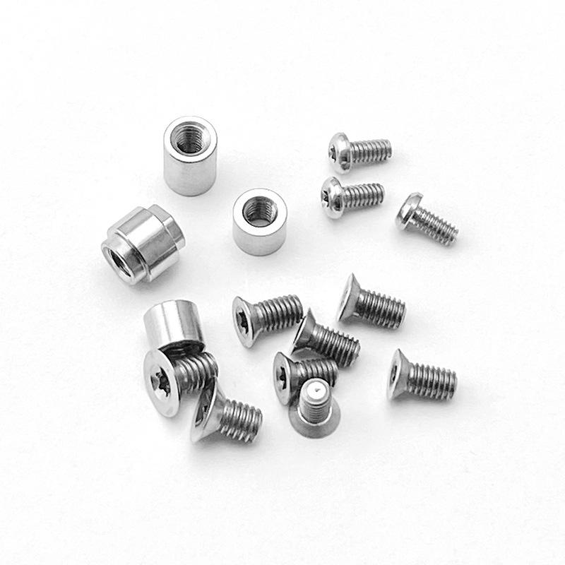 1Sets Knife Handle Patch Screw Full Set Titanium Screws for Spyderco Yojimbo 2 (CPM S30V) Folding Knife Tool Parts Accessories