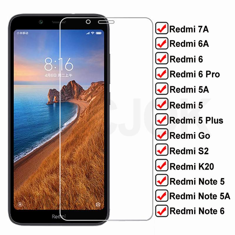Закаленное стекло с защитой от взрыва для Xiaomi Redmi 7A 7 8 8A 6 6A S2 Go Защитная пленка для экрана Redmi 5 Plus Note 5 5A 6 Pro Защитное стекло