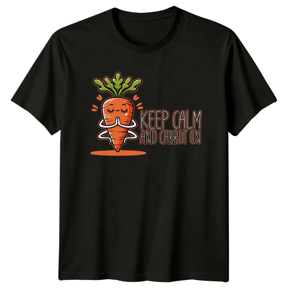 Keep Calm And Carrot On Yoga Carrot Meditation TShirt